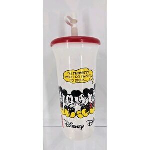Vintage Whirley Disney Mickey Mouse Sipper Cup - Coca Cola - 32 oz‎ Sport Quart